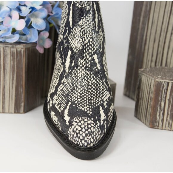 Coach Snake Leather Bowery Beaded Booties Boots 6 - Picture 4 of 6